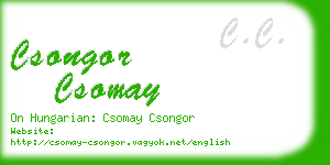 csongor csomay business card